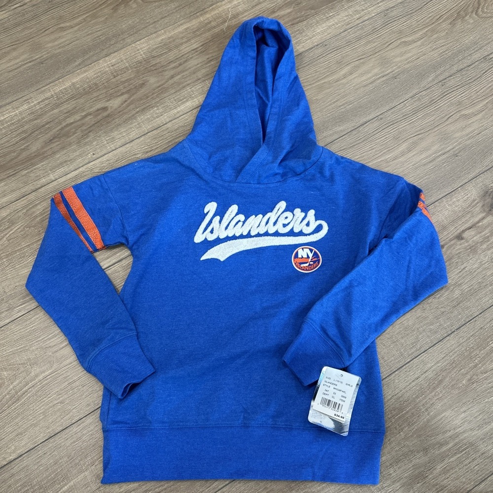 NWT‎ New York Islanders Hoodie Youth Large (10/12) Blue NHL Hockey